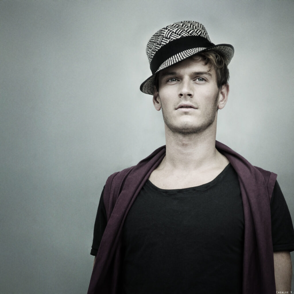 Alex in Truffaux hat and Joy French Tshirt and vest