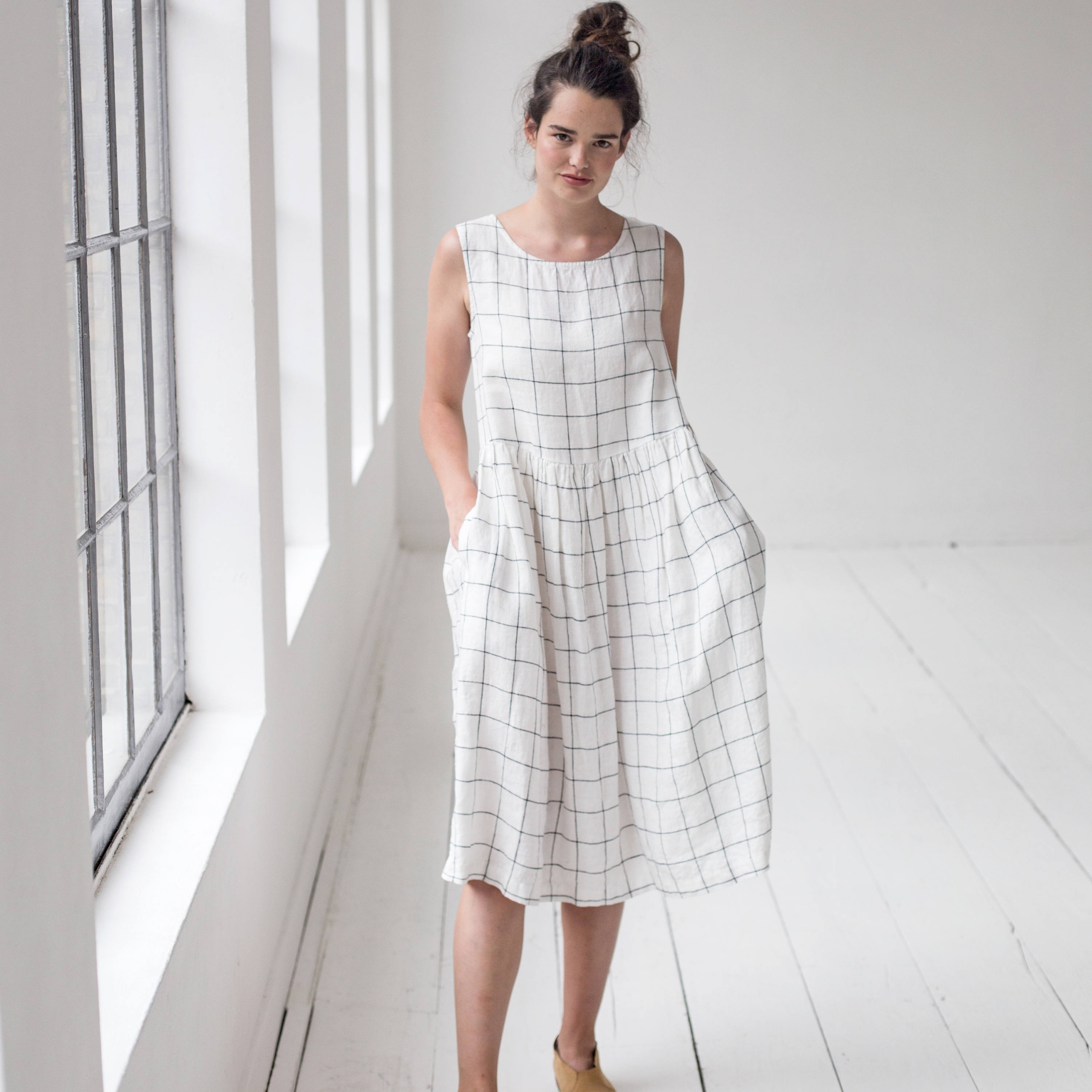 Not Perfect Linen check dress